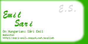 emil sari business card