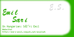 emil sari business card